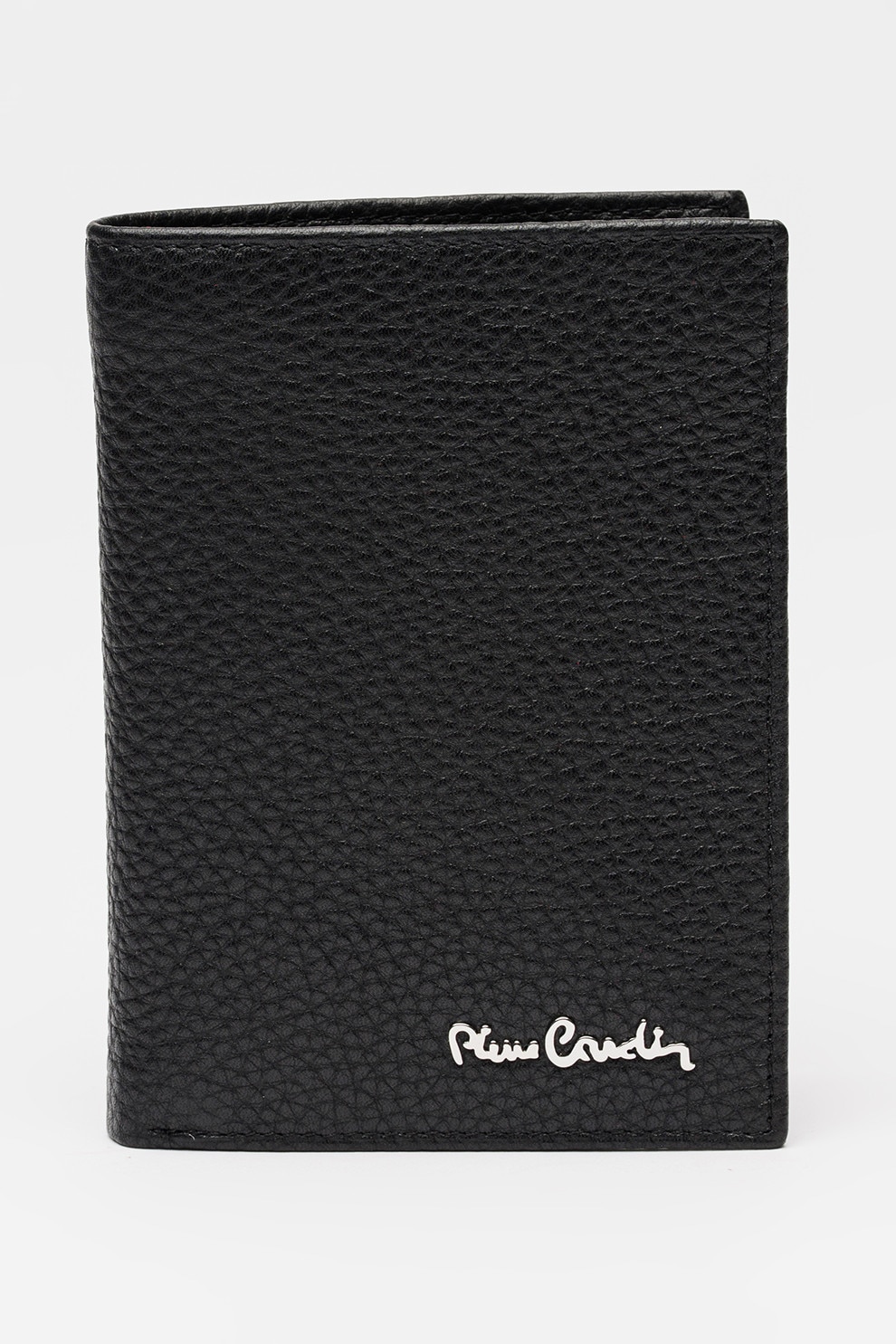 Pierre Cardin, Portofel pliabil si texturat din piele, Negru