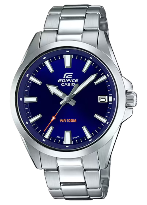 Мъжки часовник Casio Edifice EFV-100D-2BVUEF, синьо циферблат, неръждаема стомана, 42x48x10.90mm