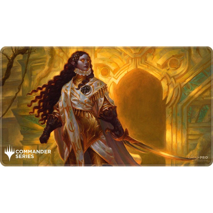 Playmat Ultra Pro Commander Series 8, Elenda the Dusk Rose, 61x34cm, margini cusute, bază antiderapantă