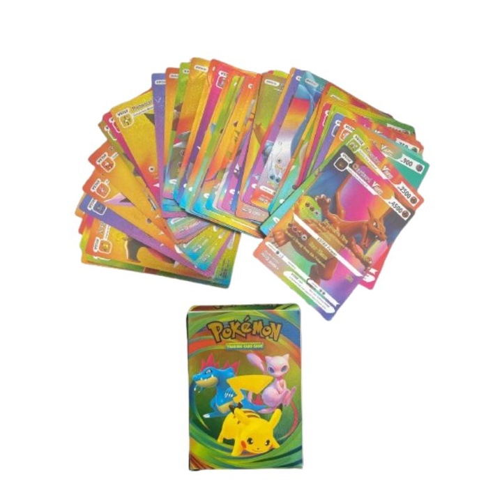 55 darabos Pokémon figura kártyakészlet, többszínű, 5 év+