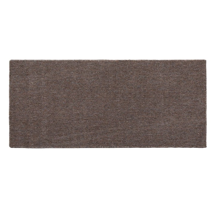 Мокетена пътека, Плътна тъкан, Пластмаса, 110х50 см, Кафяв