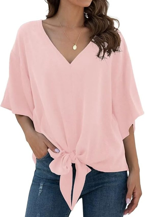 Bluza lejera pentru femei, Roz din sifon, S