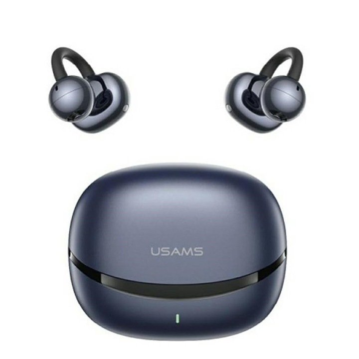 USAMS R03 vezeték nélküli fülhallgató, TWS, Bluetooth 6.0, 6 óra üzemidő, kék