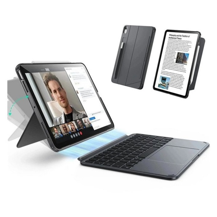 Esr shift billentyűzetes tabletvédő, mágneses, asztali tartó, qwerty, angol nyelvű, ceruza tartó, sötétszürke, kompatibilis: Apple IPAD Air 13, 2025, / IPAD Air 13, 2024