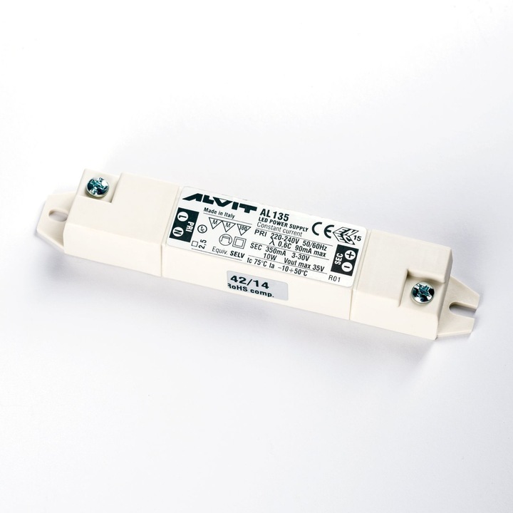 Driver Sursă de alimentare ALVIT 10W 350mA 3-30V, Plastic, 133x23x20mm