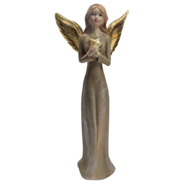 Фигура ангел Стилвера, златни крила, полирезин, два модела