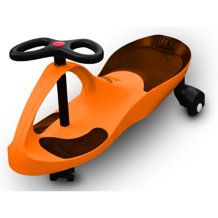 Masinuta copii Tea Sports, portocalie, cu roti PU, pentru interior si exterior, fără pedale și motor