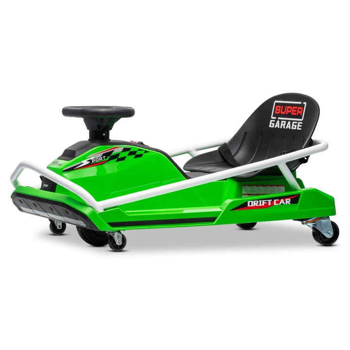 Карт Дрифт Чай Спорт, 24V, мотор 300W, зелен, с универсални колела