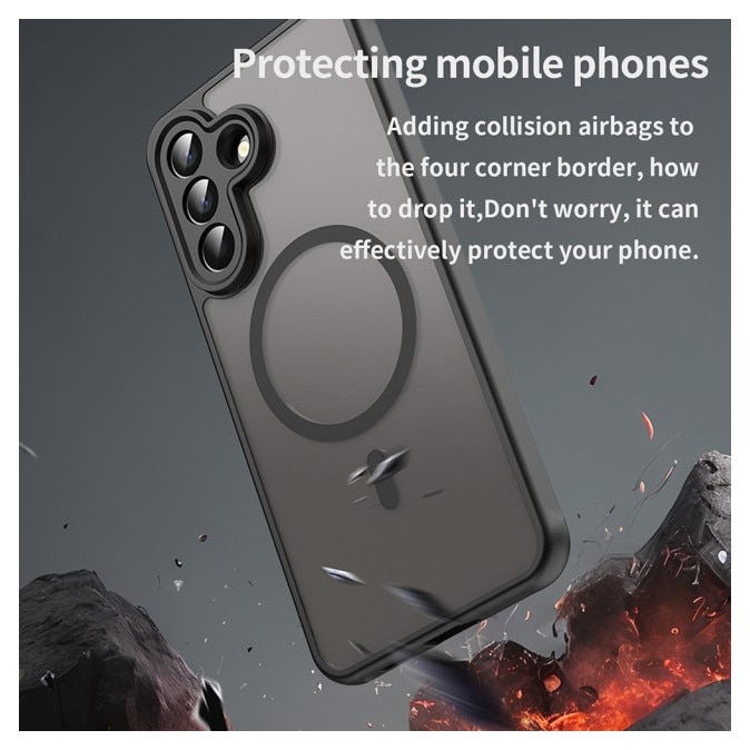 Husa Upzz® Halo Pentru Samsung Galaxy A57 5G, Protectie Camere si Colturi, Super Rezistenta, Negru