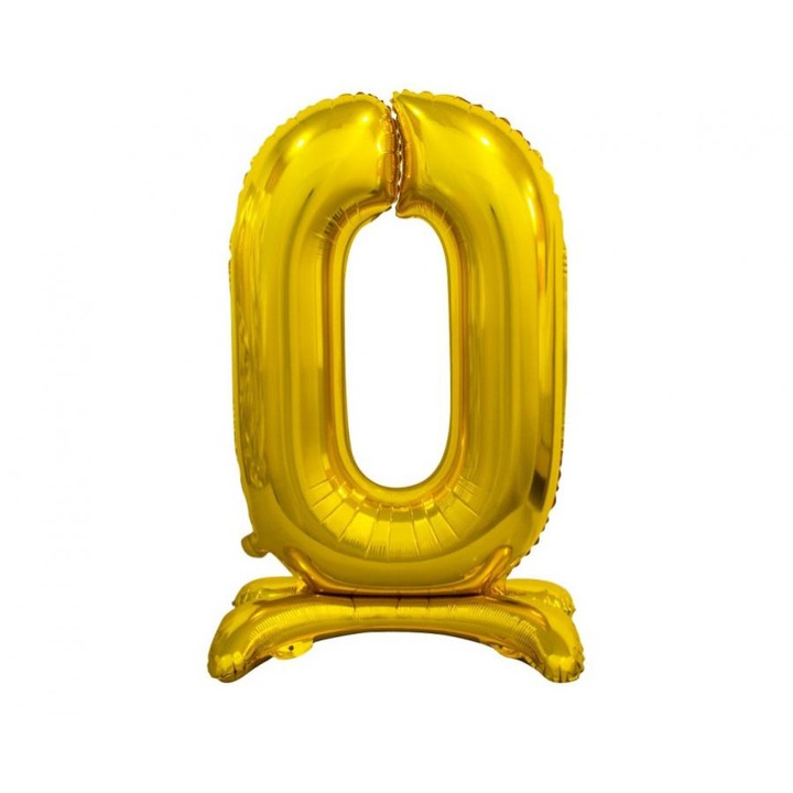Fólia lufi állvány szám alakban, arany, 74 cm, 7-es szám
