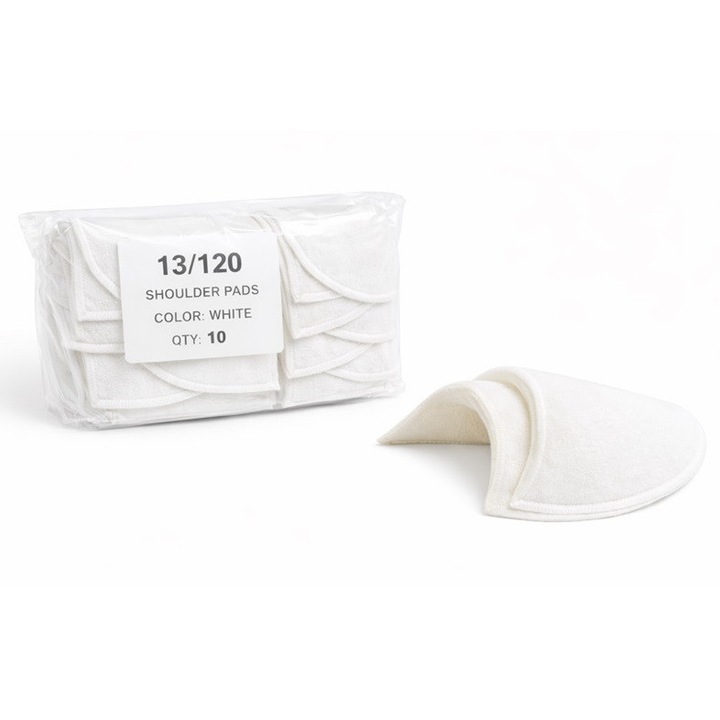 Válltömések ruházathoz 13/120, fehér, 10 pár/szett
