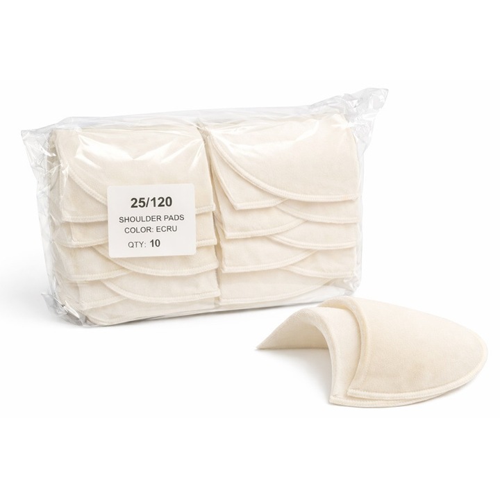 Válltömések ruhákhoz 25/120, ekrü, 10 pár/szett