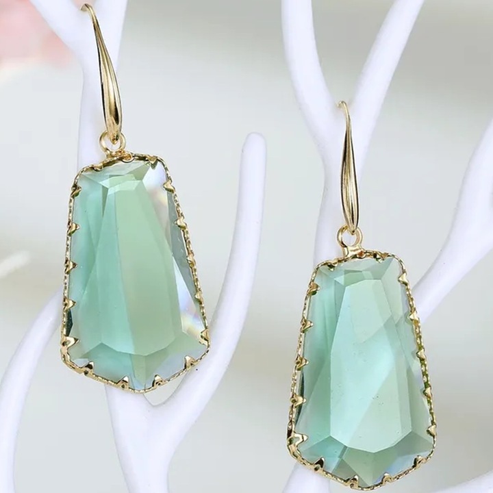 Cercei IZMAEL UR-38266, 4, 8x2cm, verde