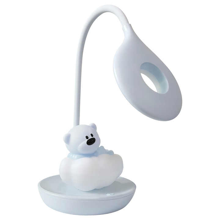 Lampa de veghe copii Allivio ursulet pe norisor albastru LED 1200mAh
