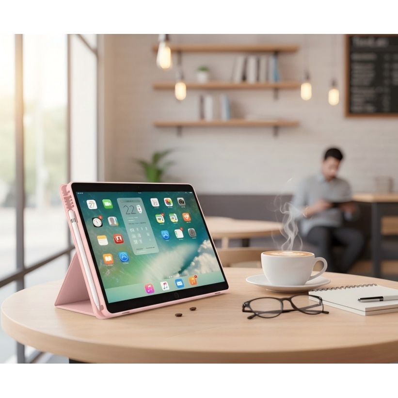 Husa pentru tableta pentru iPad 9/8/7, 10,2 inch, iPad Air 3 si iPad Pro 10,5 inch, Roz
