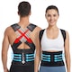 Corector Postura Ortopedic XL Sanatate Forte®, Ajustabil Unisex pentru Spate, Umeri si Coloana Vertebrala, Suport Postural pentru Indreptare Spate, Reducere Cocosare, Corectie Pozitie, Confortabil, Respirabil