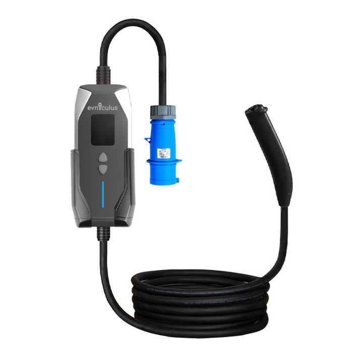 Stație de încărcare portabilă pentru vehicule electrice 7 kW, NACS, WiFi + APP, pentru Tesla din America și Canada, 5 metri