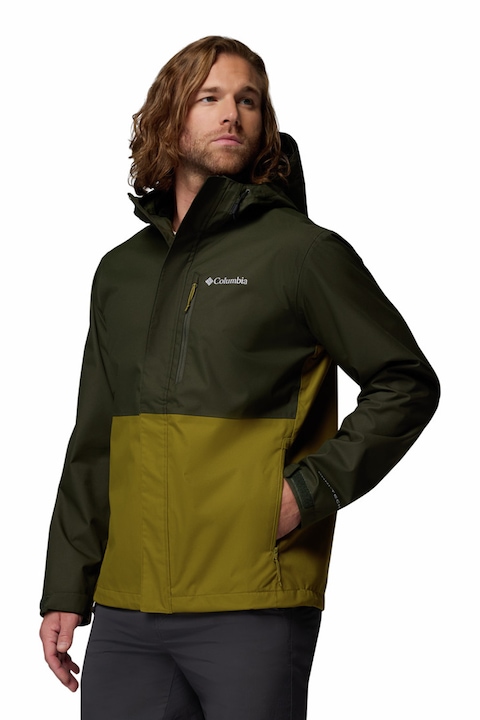 Columbia, Jacheta cu model colorblock si gluga pentru drumetii Hikebound II, Verde masliniu/Kaki inchis