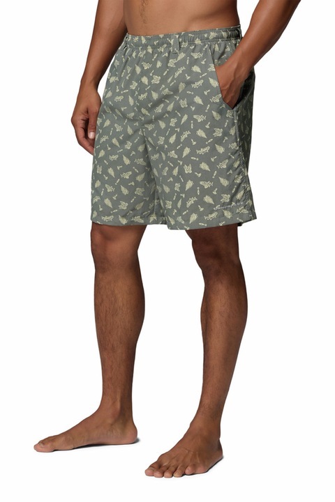 Columbia, Pantaloni scurti impermeabili cu buzunare pentru inot Super Backcast II, Gri inchis/Bej deschis