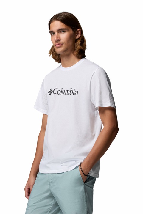 Columbia, Tricou din bumbac organic CSC Basic Logo™, Alb/Negru