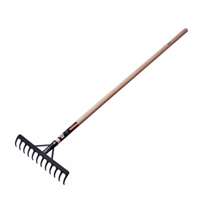 Greble, Luka, 14 dinti, otel carbon, maner din lemn, 1500mm