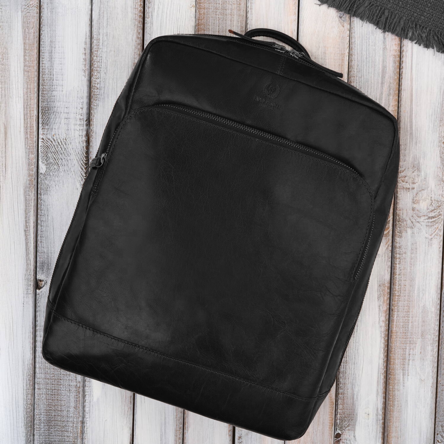 Rucsac pentru laptop din piele Vintage pentru barbati Urban Black Paolo Peruzzi Im-07-Bl