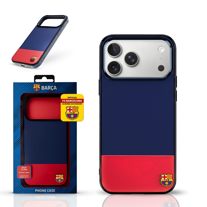 Husă de telefon, compatibilă cu iPhone 17 Pro, FC Barcelona