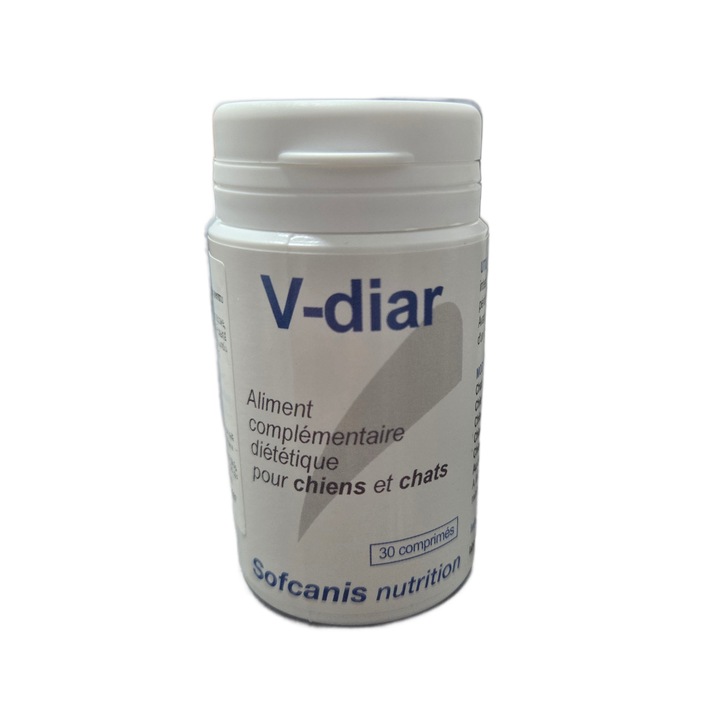 Supliment nutritiv pentru caini si pisici, Sofcanis V-DIAR, 30 tablete