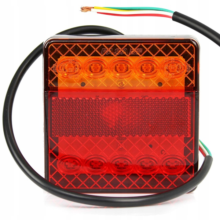 Set lumini LED pentru remorci, Mar-Pol, 3 functii, 12V, 99x99x21mm