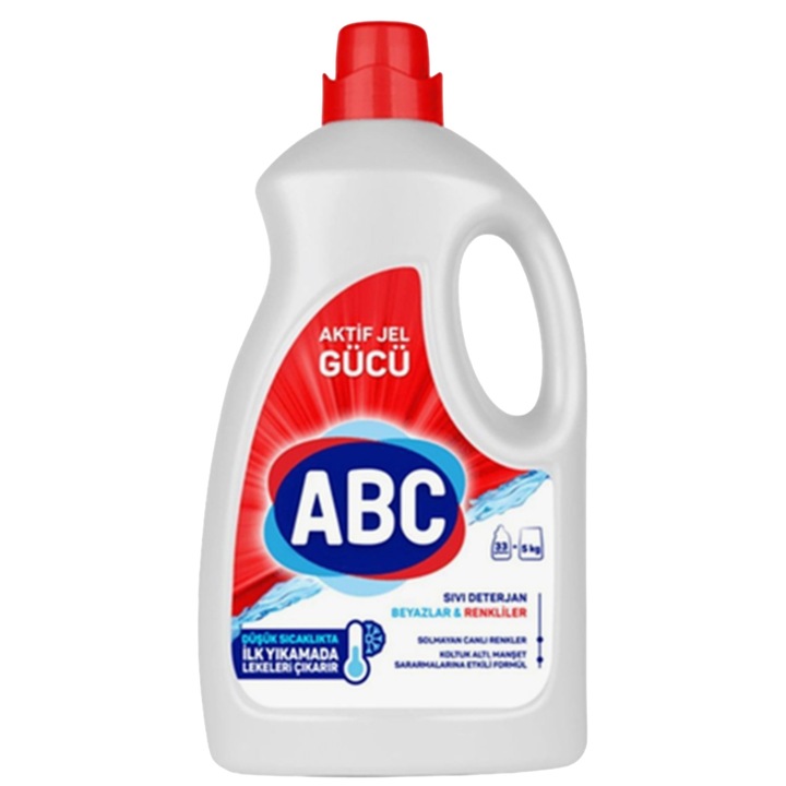 ABC Гел за пране на бели и цветни продукти 2, 145 L