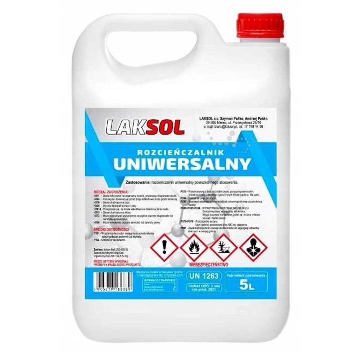 Univerzális hígító 5L, LAKSOL, átlátszó, hatékony