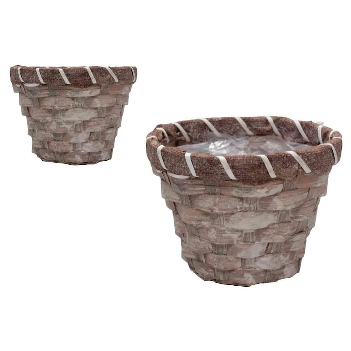 Coș împletit rotund colorat 13*H9cm 66-200/S