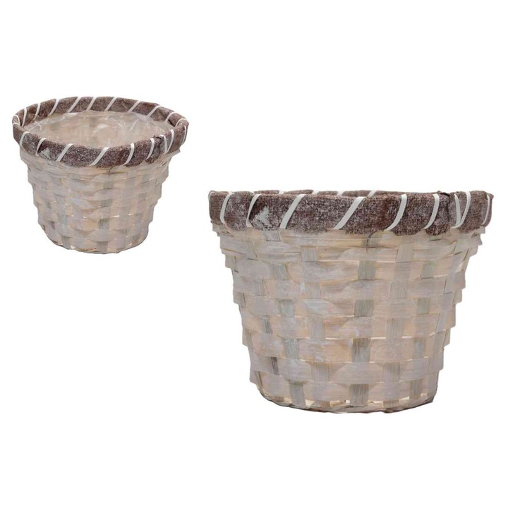 Coș împletit rotund, Enger, Colorat 16*H11cm 66-200/M