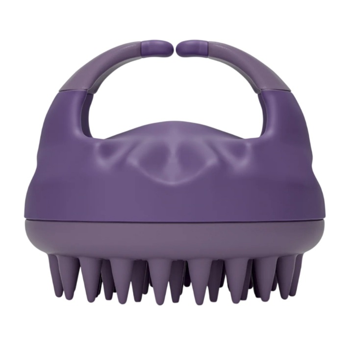 Perie pentru Scalp, Foligain, Scalp Therapy Exfoliator & Massager, Exfoliaza Delicat Scalpul si Imbunatateste Circulatia, Peri Moi, Culoare Mov