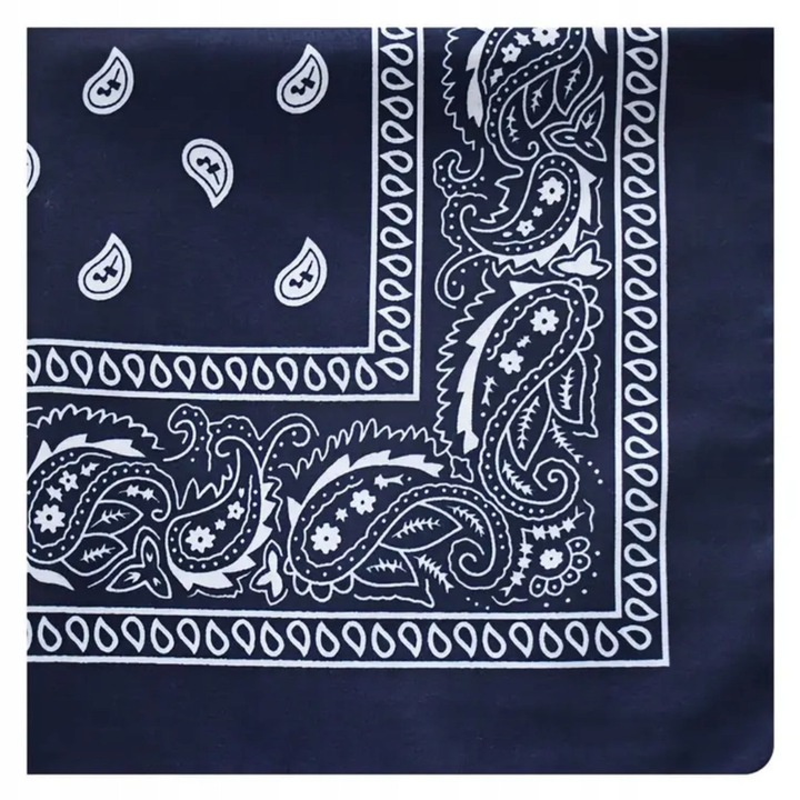 Bandana Universala, SNM, Esarfa Multifunctionala Pentru Cap, Gat Sau Incheietura, Accesoriu Unisex Pentru Copii Si Adulti, Protectie Solara Si Stil Urban, Material Rezistent, 55x55 cm, Albastru Marin
