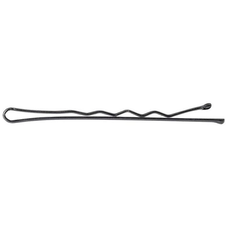 Set 2 x 500 Agrafe de Par Ondulate, Negre