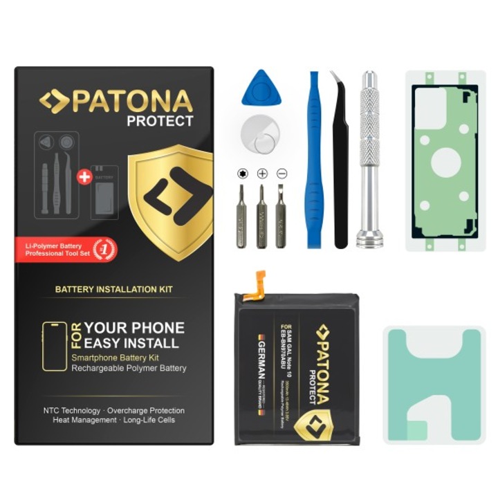 PATONA PROTECT akkumulátor Samsung Galaxy Note 10 SM-N970F EB-BN970ABU készülékhez, szerelőkészlettel