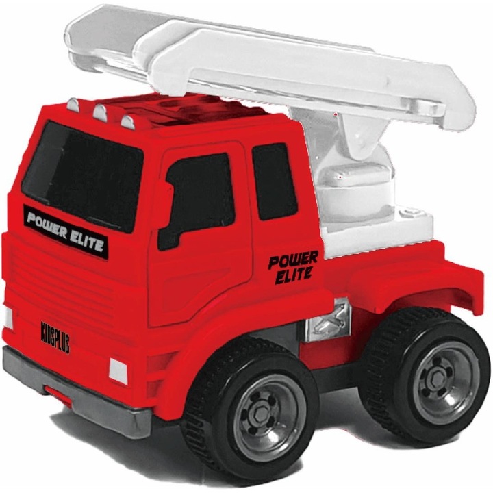 Vehicul cu frictiune 1:43, Macara 10 cm, Jucarie pentru copii, Rosie