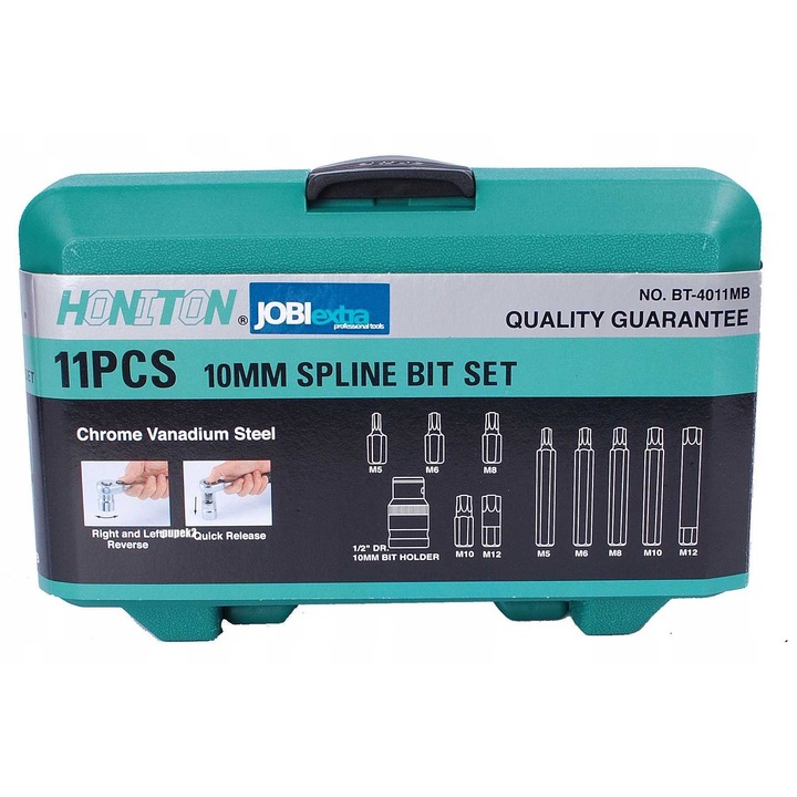 Set de chei HONITON 12 elemente, otel crom-vanadiu, cutie metalica