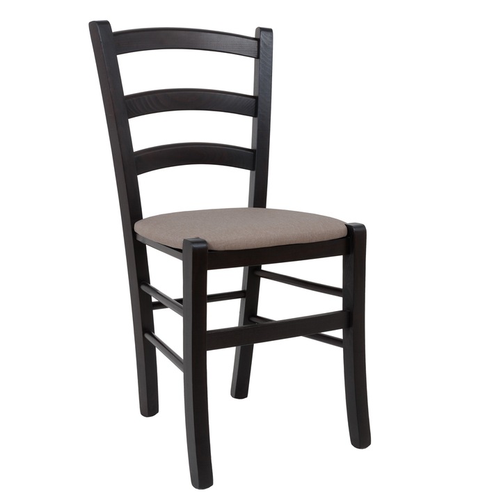Scaun Paesana - cadru wenge - stofa S17 - crem