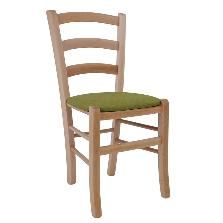 Scaun Paesana - cadru natur - stofa S22 - verde