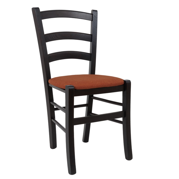 Scaun Paesana - cadru wenge - stofa S25 - portocaliu