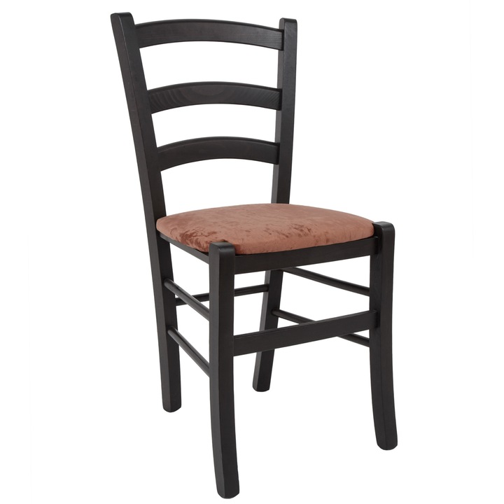 Scaun Paesana - cadru wenge - stofa E45 - roz prafuit