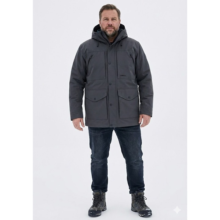Geacă de iarnă versatilă pentru bărbați, O'Neill Journey Parka 3-în-1 – Gri-Verde XXL