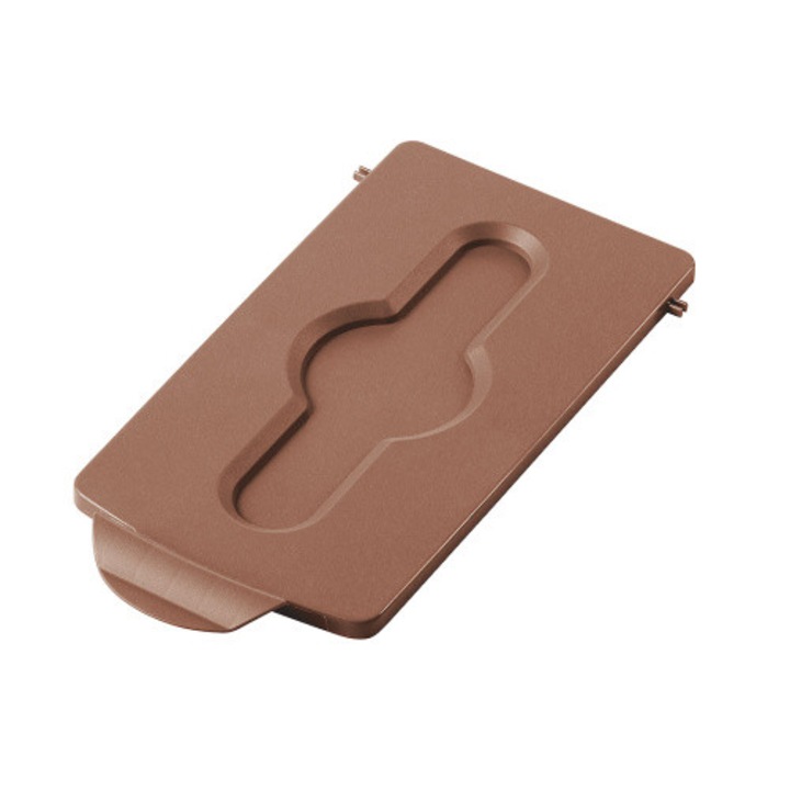 Capac pentru colectare selectiva deseuri organice Rubbermaid Slim Jim, maro, montaj rapid, polietilena durabila