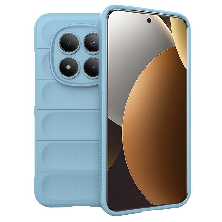 Husa pentru Xiaomi Redmi Note 15 Pro+ 5G Liquid Silicone, Microfibre Lining, Non-Slip Airbag Design, bleu