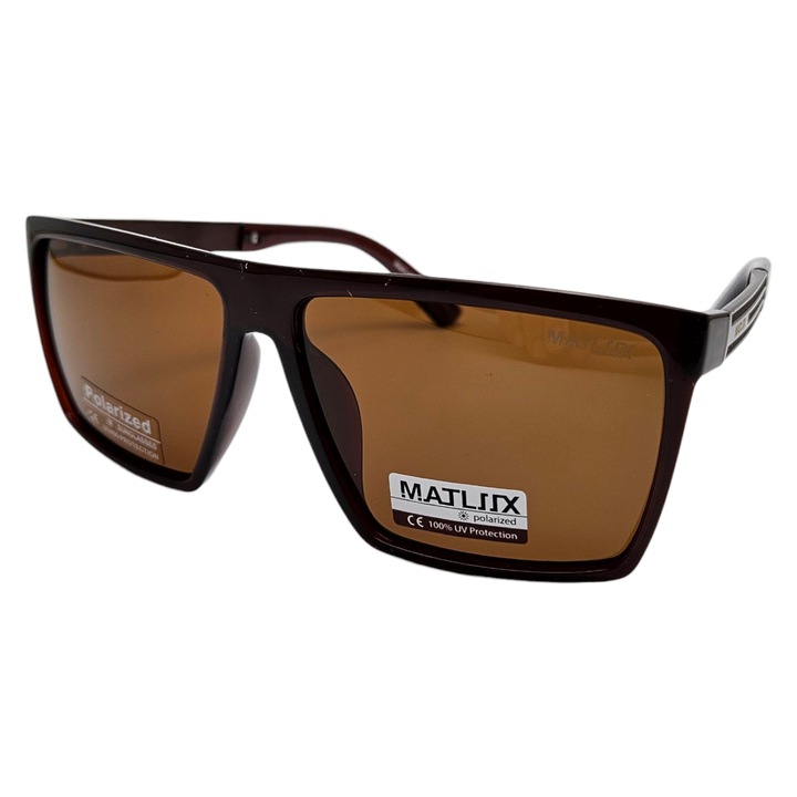 Ochelari de soare MATLRXS POLARIZED, polarizati, UV400, maro