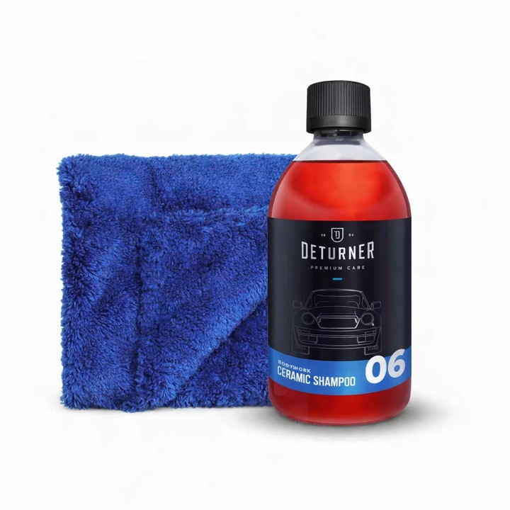 Deturner Ceramic Shampoo 500 ml + Ultra Soft Microfiber - Set Intretinere Suprafete Ceramice