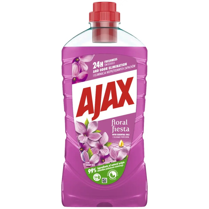 Detergent universal Ajax Floral Fiesta 1L, liliac, lichid