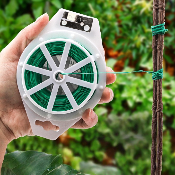 Sarma pentru legat plante, 200M, rezistentă la coroziune, verde